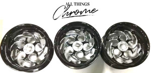 18" BLACK CONTRAST CUT SHREDDER WHEELS (3) 10-11 CAN-AM SPYDER ROADSTER RT-S