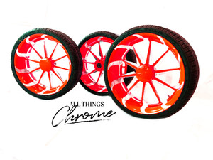 SPYDER(3) 18" RED CONTRAST TORNADO WHEEL PACKAGE FOR 2010-2020 CAN-AM SPYDER