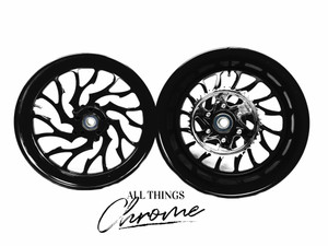 HAYABUSA 360 FAT TIRE SOLID BLACK HELLIAN WHEELS 1999-2007 SUZUKI HAYABUSA