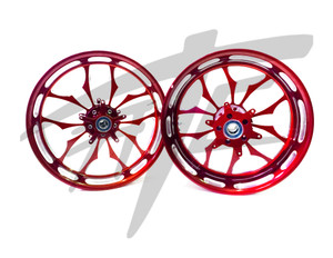 HAYABUSA 240 FAT TIRE LOLLYPOP RED CONTRAST RECLUSE WHEELS 99-07 SUZUKI HAYABUSA
