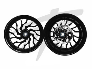 NINJA 330 FAT TIRE SOLID BLACK HELLIAN WHEELS 04-10 KAWASAKI NINJA