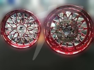 NINJA 300 FAT TIRE RED CONTRAST CUT BANDIT WHEELS 04-10 KAWASAKI NINJA ZX-10R