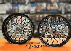 GSXR 300 FAT TIRE BLACK CONTRAST CUT BANDIT WHEELS 08-20 SUZUKI GSXR 600 750