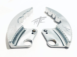 HAYABUSA CHROME DIAMOND CUT PASSENGER GRAB BAR HANDLE RAILS 2008 SUZUKI HAYABUSA