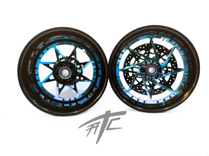 ③ NINJA 360 FAT TIRE BLACK & CANDY BLUE SWITCHBACK WHEELS 04-10