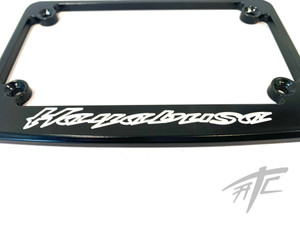 HAYABUSA ENGRAVED BLACK CONTRAST LICENSE PLATE FRAME 2005 SUZUKI HAYABUSA