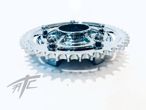 HAYABUSA CHROME PLATED OEM CUSH HUB SPROCKET & NUTS 2008-2012 SUZUKI HAYABUSA