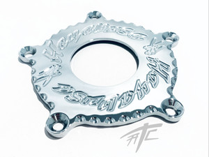 HAYABUSA CHROME DIAMOND CUT ROTOR BLOCK OFF BEAUTY RING 2012 SUZUKI HAYABUSA