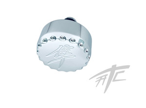 HAYABUSA CHROME DIAMOND CUT KANJI YOKE PLUG CAP 2005 SUZUKI HAYABUSA