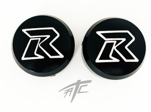 GSXR 600/750 BLACK CONTRAST SMOOTH "R" FORK CAPS 2004 SUZUKI GSXR 600/750