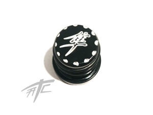 HAYABUSA ENGRAVED BLACK CONTRAST SHOCK HOLE PLUG FOR 2012 SUZUKI HAYABUSA