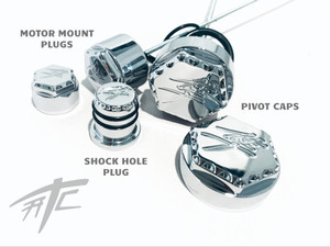 HAYABUSA DIAMOND CUT KANJI ENGRAVED CHROME FRAME PLUG KIT 2004 SUZUKI HAYABUSA