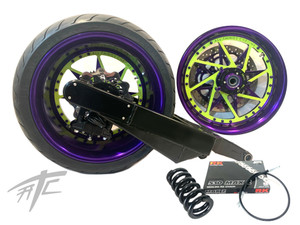 NINJA 360 OSD FAT TIRE KIT PURPLE/NEON SWITCHBACK WHEEL 06-11 KAWASAKI ZX14