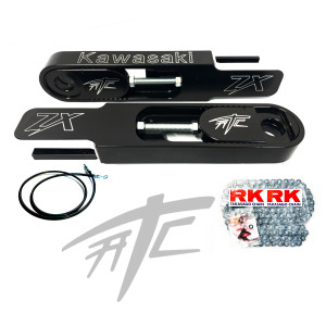 ののの ZX14R SWINGARM EXTENSIONS, BRAKE LINE, CHAIN BLACK CONTRAST
