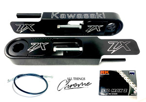 SWINGARM EXTENSIONS BRAKE LINE CHAIN BLACK CONTRAST 2001 KAWASAKI NINJA ZX12