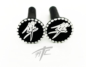 HAYABUSA BLACK CONTRAST DIAMOND CUT FRONT PEG PINS 1999-2007 SUZUKI HAYABUSA