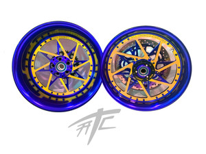 YZF 240 FAT TIRE BLUE & ORANGE SWITCHBACK WHEELS 04-08 YZF R1 YZF 240 FAT TIRE BLUE & ORANGE SWITCHBACK WHEELS 04-08 YZF R1