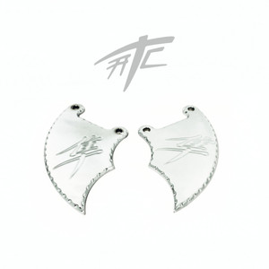 HAYABUSA CHROME DIAMOND CUT FRONT BRAKE CALIPER COVER SET 2002 SUZUKI HAYABUSA