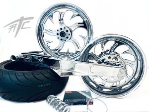 GSXR 360 FAT TIRE KIT CHROME SHARK TOOTH WHEELS 01-05 GSXR 600 750