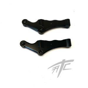 HD BLACK RADIAL MOUNT BRAKE CALIPER BRACKET PAIR 13" ROTOR 00-17 HARLEY DAVIDSON