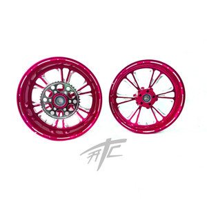 YZF 240 FAT TIRE CANDY PINK CONTRAST VANDETTA WHEELS 2004-2008 YAMAHA YZF R1