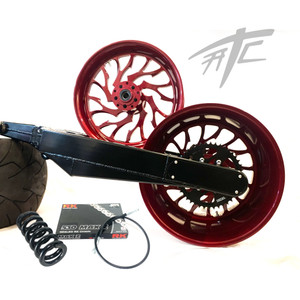 NINJA 360 OSD FAT TIRE KIT ILLUSION CHERRY HELLIAN WHEELS 04-15 KAWAS NINJA ZX10