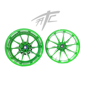 NINJA STOCK SIZE LIMEGREEN CONTRAST CUT LAUNCH WHEELS 00-05 KAWASAKI NINJA ZX-12