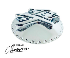 HAYABUSA CHROME 3D KANJI LOGO DIAMOND CUT GAS CAP 2012 SUZUKI HAYABUSA