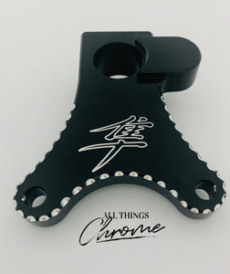 HAYABUSA KANJI ENGRAVED BLACK CONTRAST BRAKE HANGER 2001 SUZUKI HAYABUSA