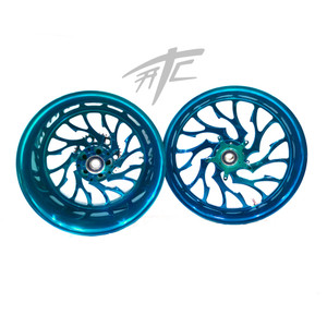 GSXR 360 FAT TIRE SAPPHIRE BLUE HELLIAN WHEELS 01-05 SUZUKI GSXR 600 750