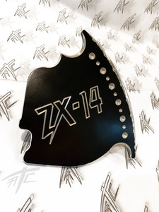 ZX14 BLACK CONTRAST CUT FRONT/LEFT BRAKE CALIPER COVER 2006-2011 NINJA ZX-14