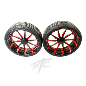 SPYDER (2) 20" BLACK & CANDY RED TORNADO WHEELS 09-12 CAN-AM SPYDER ROADSTER