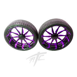 SPYDER (2) 18" BLACK & PURPLE TORNADO WHEELS 2010-2020 CAN-AM SPYDER RT