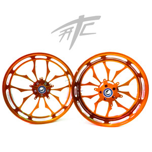 HAYABUSA 240 FAT TIRE ORANGE CONTRAST RECLUSE WHEELS 1999-2007 SUZUKI HAYABUSA