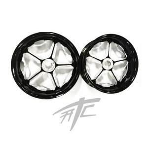 YZF STOCK SIZE BLACK CONTRAST SPEED STAR WHEELS 2009-2014 YAMAHA YZF R1