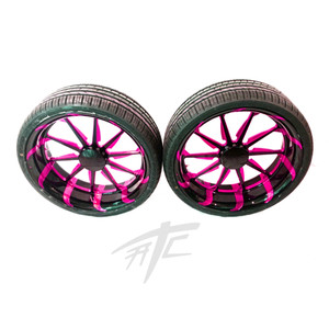 SPYDER (2) 20" BLACK & PINK TORNADO WHEELS 2015-2020 CAN-AM SPYDER