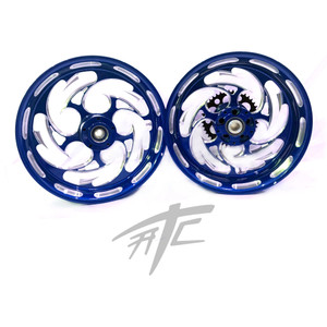 NINJA 300 FAT TIRE ILLUSION ROYAL SHREDDER WHEELS 00-05 KAWASAKI