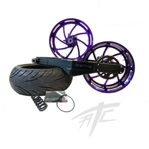 GSXR 240 FAT TIRE KIT PURPLE PIRANHA WHEELS 3D LOGO 01-05 SUZUKI GSXR 600 750