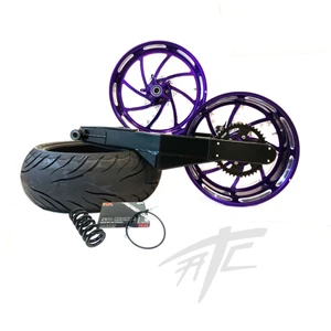 GSXR 240 FAT TIRE KIT PURPLE PIRANHA WHEELS BLACK ARM 06-07 SUZUKI GSXR 600 750