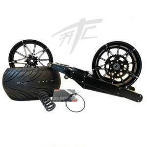 NINJA 300 FAT TIRE KIT BLACK EMPIRE WHEELS STEALTH ARM 00-05