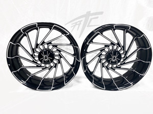 SPYDER 18" BLACK CONTRAST CUT MAYHEM WHEEL PACKAGE (2) 2008 CAN-AM SPYDER GS 990