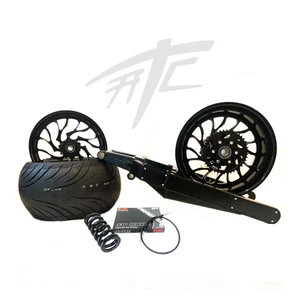 GSXR 300 FAT TIRE KIT BLACK HELLIAN WHEELS STEALTH ARM 08-20 SUZUKI GSXR 600 750