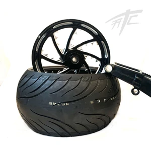 GSXR 300 FAT TIRE KIT BLACK PIRANHA WHEELS WHITE LOGO 08-20 SUZUKI GSXR 600 750
