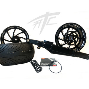 GSXR 300 FAT TIRE KIT BLACK PIRANHA WHEELS STEALTH ARM 2009-2020 SUZUKI GSXR1000