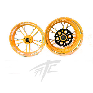 HAYABUSA 330 FAT TIRE CANDY ORANGE CONTRAST KILO WHEELS 13-20 SUZUKI HAYABUSA