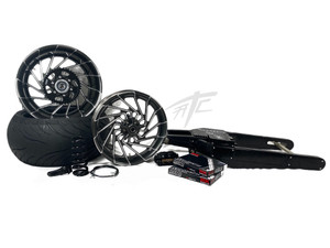 NINJA 300 FAT TIRE KIT GREY MAYHEM WHEELS STEALTH ARM 12-20 KAWASAKI NINJA ZX-14