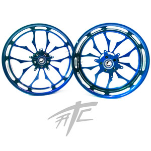 HAYABUSA 300 FAT TIRE CANDY BLUE CONTRAST RECLUSE WHEELS 99-07 SUZUKI HAYABUSA