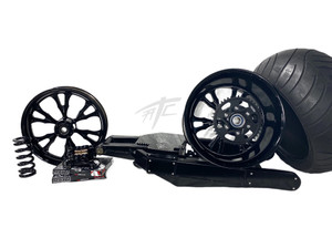 BUSA 330 STEALTH FAT TIRE KIT SOLID BLACK VANDETTA WHEELS 99-07 SUZUKI HAYABUSA
