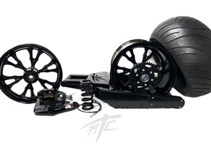 HAYABUSA 360 OSD FAT TIRE KIT SOLID BLACK VANDETTA WHEELS 99-07 SUZUKI HAYABUSA
