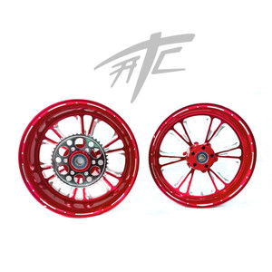 HAYABUSA STOCK SIZE CANDY RED CONTRAST VANDETTA WHEELS 22-24 SUZUKI HAYABUSA ABS